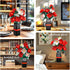 EXCOUP Set, Set 841 Flower Bouquet Building Artificial Roses Toy Building with Vase, Building Blocks Flower Brick Toys
