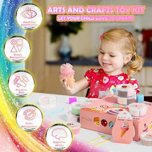12 Air Dry Clay Kit - Cake Themed, Modeling Clay for Kids, Dessert DIY Model Magic Clay with Tools and Tutorials, Boxes