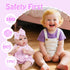 18Inch 3+ Milidool Lifelike Reborn Baby Dolls Realistic Baby Girl Dolls Newborn Baby Girl with Pink Doll Clothes