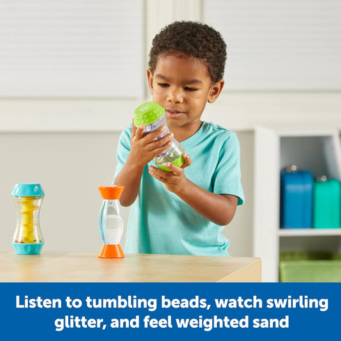 Learning Resources Sensory Trio Fidget Tubes - Sensory Toys for Toddlers, Calming Kids Fidget Toys, Classroom Calm Down