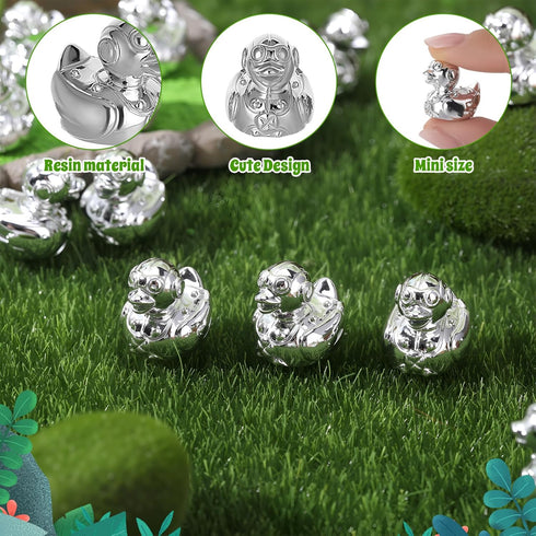 50 Mini Robot Ducks - Fun Resin Duck Toy Figures
