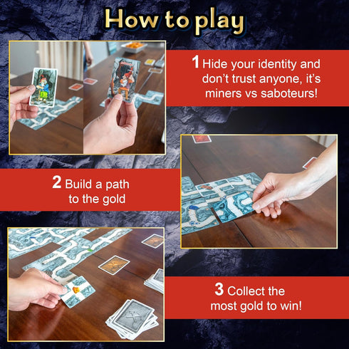 Expansion Pack - Saboteur 2, Exciting Gold-Digging Strategy Card Game for 2-12 Players, Ages 8+