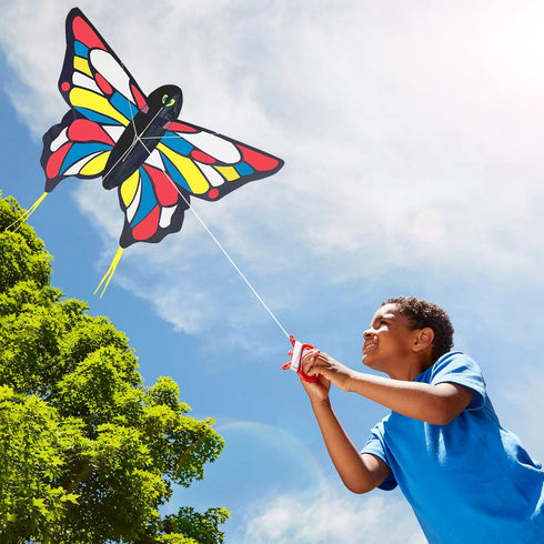 Melissa & Doug Beautiful Butterfly Kite | Single Line Shaped Kite (50-Inch Wingspan)