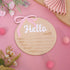 BEADED Bow(Bow-1) Hello World Birth Announcement - Bow Baby Girl Announcement Sign,Hello World Baby Girl Hospital Sign