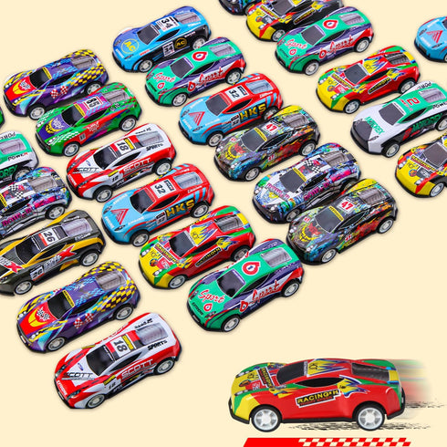 soi-meme 30 Pack Pull Back Cars for Kids,Mini Vehicles Toy Bulk Party Favor