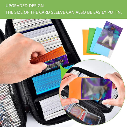 900+ Card Game Case Holder for Cards Against Humanity, Magic The Gathering, Yugioh, Football, Topps Sports Card (Black)
