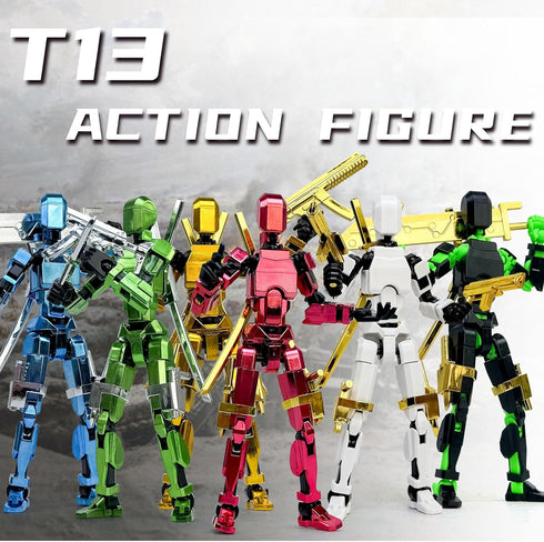 PkghoKids 3D T13 13 Printed Action Figure, Robot with Movable Parts, Desktop Decoration, Gift for Collectors and Game