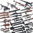 WW2 Pack 282 Set 6 Feleph Military Vehicles Weapons Pieces US Army Building Block Toy WWII Car Tricycle Gear Helmets