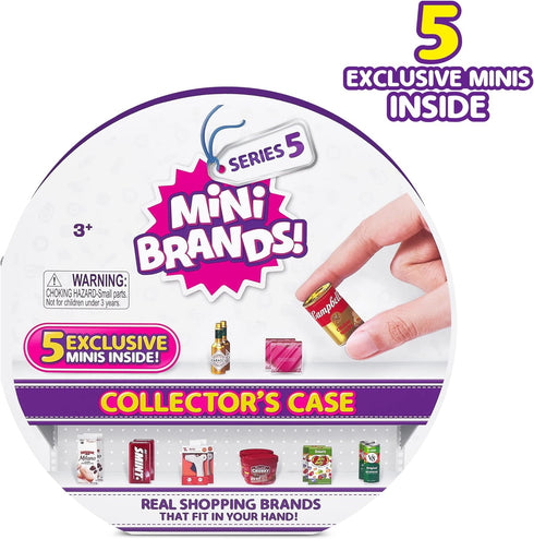 Mini Brands Series 5 Collector's Case by ZURU with 5 Exclusive Minis, Mystery Collectibles Toys for 30 Minis