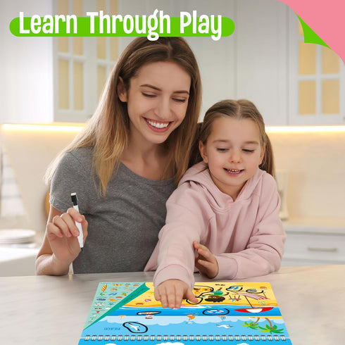 30 32 3, 4, 5, 6 SpriteGru Search & Find Book, Different Themes Pages Activities Book, Montessori Learning Toy
