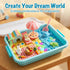 Toys,Summer Set 3 4 5 6 7 8 Carolart Pet Sensory Bin,Hamster and Rabbit Habitat,Animal Sensory Sand Kit for Boys