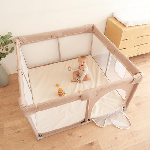 Stylish Padded Baby Play Mat for Your Boy or Girl - Extra Thick & Super Soft Vegan Leather Floor Mat Creates A Safe