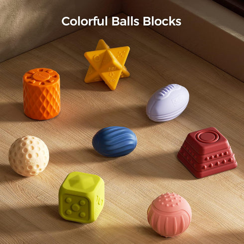 TUMAMA Baby Sensory Ball Set,Soft Textured Squeeze Balls Montessori Toys Easter Egg for Babies Toddlers 3-12 Months by TUMAMA