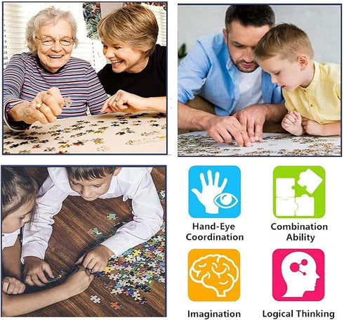 Wooden Puzzle 1000 Pieces for Adults - Wonderland, 29.5 x 19.7 Inch