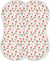decor gift 4 Pack 22x11in Cotton Baby Muslin Burp Cloths Easy Care Flower Mothers Day Cloths spit up rag for Unisex boy