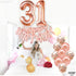 KatchOn Rose Gold 31 Balloons Pack of 12, 40 Inch Birthday Decorations for Women with Confetti Balloons