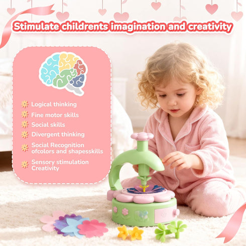 Set, 3 4 5 6 7 8 9 10 11 12 POP JOY DIY Flower Bouquet Craft Kit for Kids Colorful Build & Arrange Floral Educational