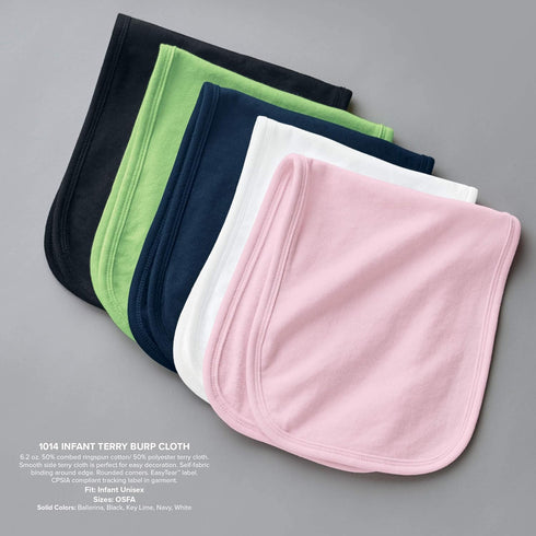 RABBIT SKINS Infant Terry Burp Cloth - Ballerina Design, One Size