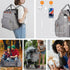 Shengmeister Backpack Baby Diaper Bag, with Changing Table, Unisex Baby Bag, with Diaper Pad, USB Charging Port