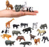 Flormoon 16Pcs Mini Animals Figures - Realistic Wild Animals Toys for Learning Educational Birthday Party Gifts
