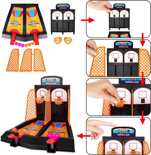 ArtCreativity Mini Basketball Game, Tabletop Basketball Toys for Kids and Adults