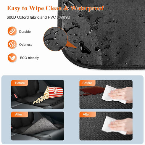 OCCKAI 600D Car Seat Protector for Child Car Seat, Fabric Safe Car Seat Cover with Upgraded Non-Slip Backing