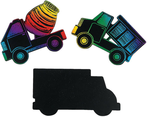 Fun Express Magic Scratch Trucks, Crafts for Kids and Home Activities, VBS Vacation Bible School Supplies