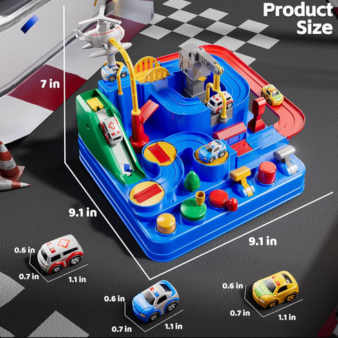 3+, 3 3+, 3 Car Race Track for Kids Ages Kids Car Toys for Year Old Boys, Race Track for Toddlers City with Small Cars