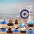 12Pcs Nautical Party Supplies Cruise Ship Birthday Honeycomb Centerpieces for Ocean Party Decorations Ship Theme Table