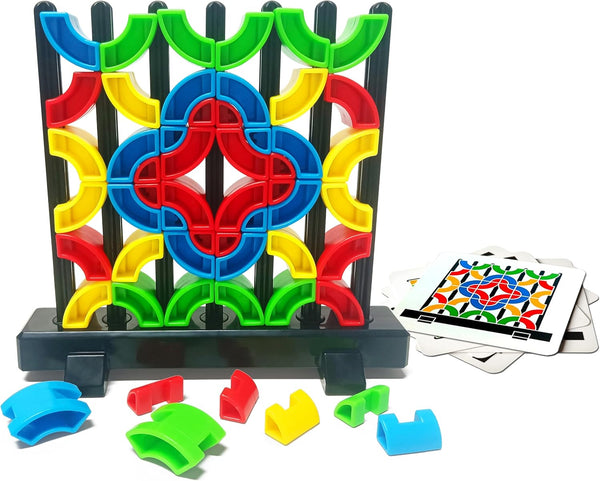 rokt&razo Creative Building Block Set for Toddlers - 30 Pattern Cards - Open-Ended Play Toy for Sensory Development