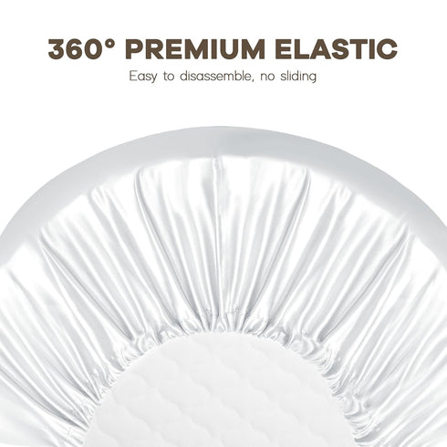 Pro Goleem Satin Bassinet Sheet - 2 Pack, Soft Silk Feeling Sheet for Cradle or Bassinet Pad, White and Gray