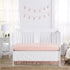 Sweet Jojo Designs Boho Bohemian Girl Baby Crib Bed Skirt Nursery Dust Ruffle - Blush Pink and White Farmhouse Shabby