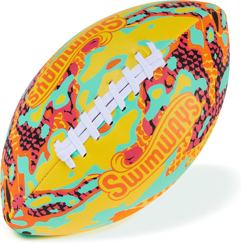 SwimWays Hydro Waterproof Football, Outdoor Games for Kids & Adults, Pool Party Accessories, 9.25 Inches (Orange)