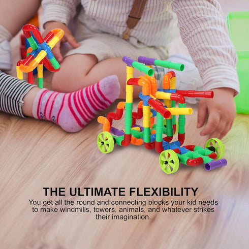 STEM Building Blocks Toy for Kids, Educational Toddler Preschool Brain Toy Kit for Ages 3-8, Creativity Materials