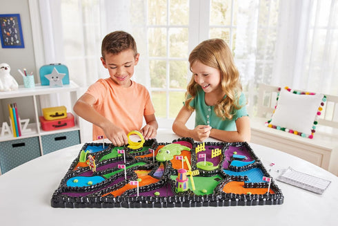 Game Zone Mini Golf - Interactive Tabletop Game with 9 Holes and Moving Obstacles for 1-4 Players Ages 6+