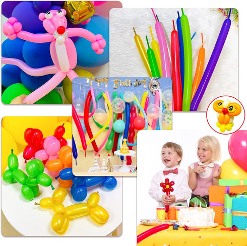 100pcs Red 260 Balloons, Thickening Latex Long Twisting Balloons for Animal Models, Halloween, Xmas, Birthdays