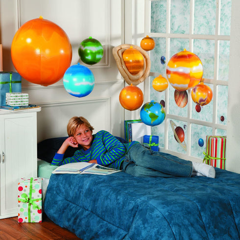 10 Set Fun Express Inflatable Solar System Model Kit - Piece Educational Space Toys with Planets & Sun for Kids |