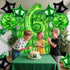 AXBMM 40 Inch 6 Set 6) Green Pixel Themed Number Balloon Foil Balloon for Girls & Boys Birthday Party Decorations