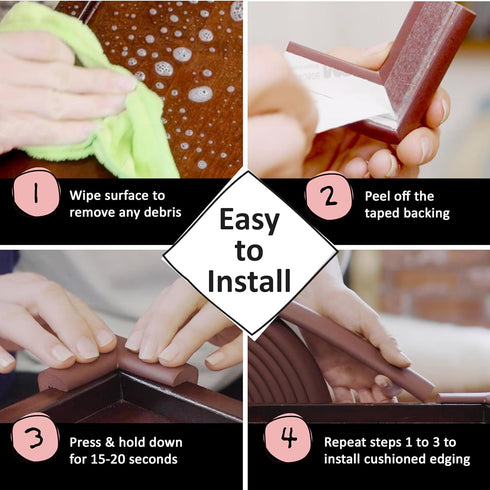 Bb Earth Set 16 4 Baby Proofing Edge and Corner Guard Protector for Back to School, Feet Edges & Foam Corners