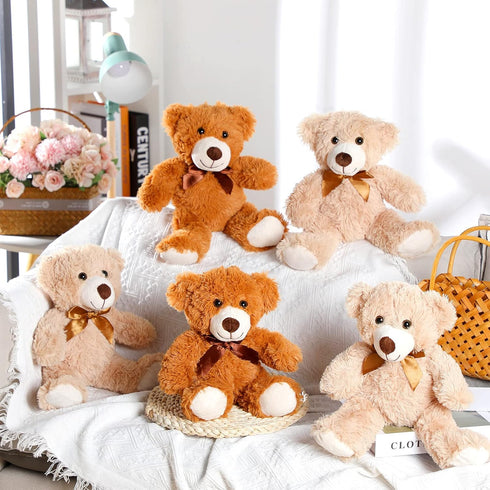 7 Packs Zomiboo Plush Bear Stuffed Animals Plush Soft Cute Stuffed Dolls Birthday Party Decorations(Classic Colors)
