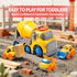 7.7" 2-4, Set 18M+, 2, 3, 4 P&C Toddlers Construction Cement Mixer Truck Toys for Ages Mixer Truck Vehicle Car