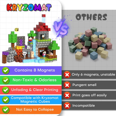 150PCS 3+ Magnetic Blocks, Magnet Tiles Toys for Kids, Magnetic Building Blocks Cubes, STEM Montessori Stacking Magnets