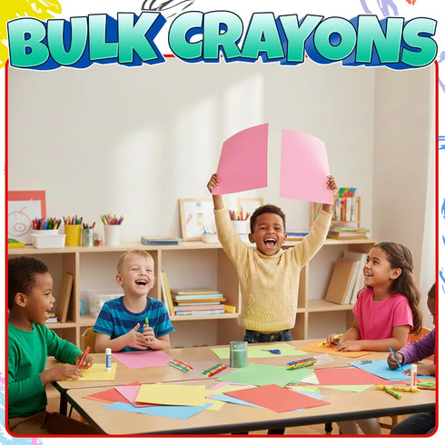 200 Pack (50 Sets 4) Bulk Crayons of - Individually Wrapped Crayons Party Favors for Kids, Restaurants, Classrooms