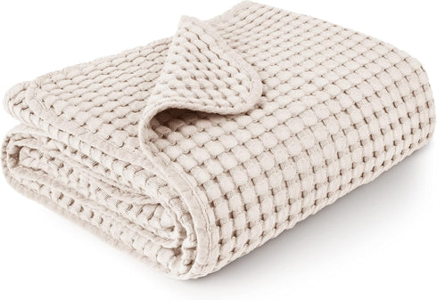 Konssy Waffle Baby Blanket - Soft & Cozy Nursery Swaddle Blanket, Lightweight