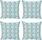 Ambesonne Cartoon Decorative Throw Pillow Case Pack of 4, Sleep Crescent Moon