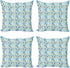 Ambesonne Cartoon Decorative Throw Pillow Case Pack of 4, Sleep Crescent Moon