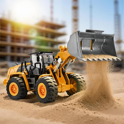NOVAFUSION Bulldozer Bulldozer Bulldozers 3 Toys for Boys, Toy with Movable Front Loading Arm and Liftable Bucket, Toy