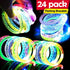 AMENON 24 Pack Glow In The Dark LED Bracelets for Kids/Adults, Flashing Light Up Party Favor, Classroom, Halloween