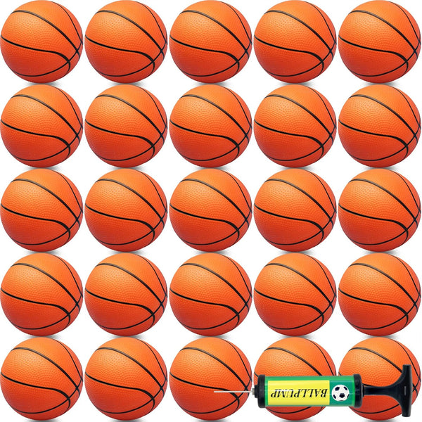 40Pcs Mini Basketball Set, 6" Small Basketballs with Pump for Over The Door Hoop Games, Indoor Outdoor Play