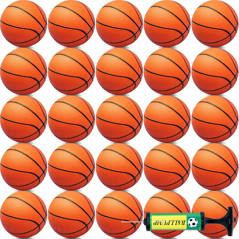40Pcs 5" Mini Basketball Balls Bulk, Small Basketball Set with Pump for Indoor/Outdoor Games & Party Favors